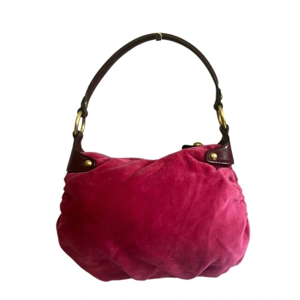 Juicy Couture Fuchsia Hobo Bag with Brown Accents, pre-owned